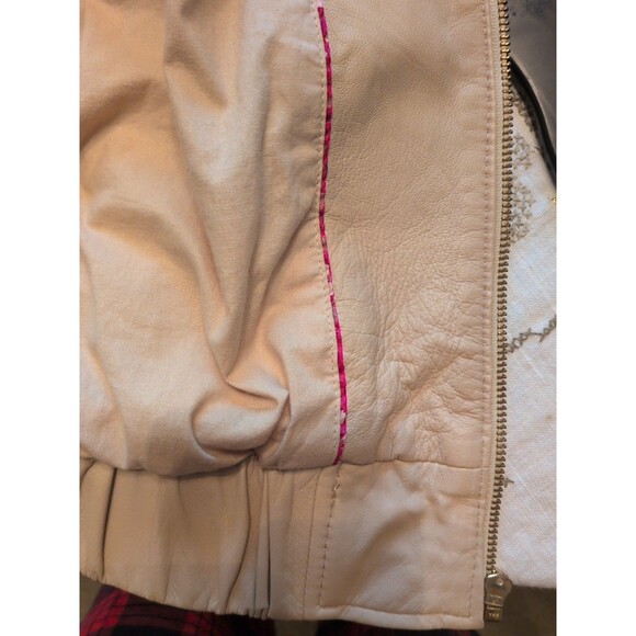 For Joseph XS Jacket Biker Luxury Cream Leather feminine Moto Fairy Whimsey - Picture 10 of 12
